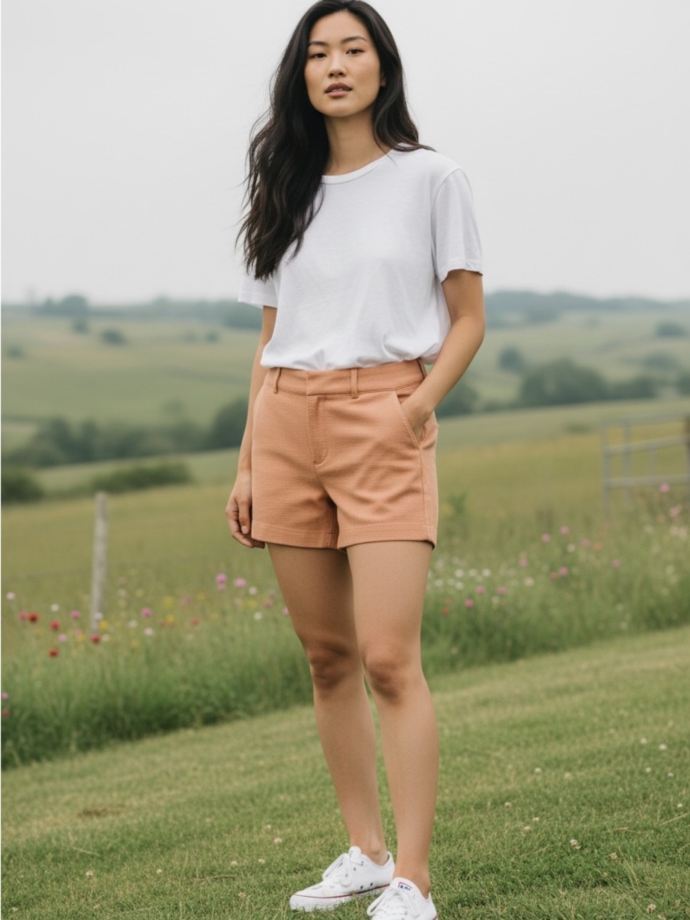 The Limited Peach-Orange preppy summer casual Women’s Shorts size 6